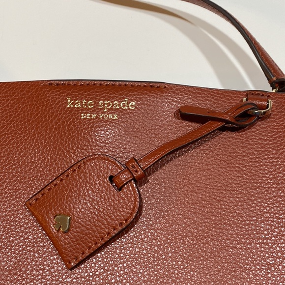 ☀️NWT Kate Spade Eva Leather Crossbody Gold-tone Chestnut Butter Adj Strap Brown - Picture 7 of 16